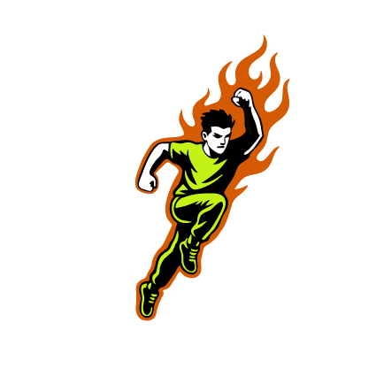 logo ado entouré d'une flamme signifiant la progression